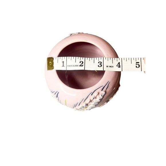 Vintage Italian Pink Ceramic Round Vase‎ - Picture 3 of 8